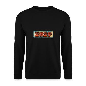 Year 2029 - Unisex Sweatshirt - black - Front - Alina (178cm) & Michal (187cm)