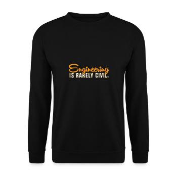Civil Engineer Construction Site Construction Worker - Unisex Sweatshirt - black - Front - Alina (178cm) & Michal (187cm)