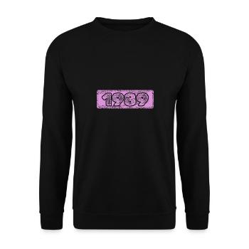Né en 1989 - Sweat-shirt Unisexe - noir - Devant - Alina (178cm) & Michal (187cm)