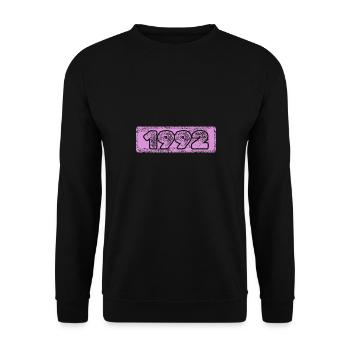 1992 - Unisex Pullover - Schwarz - Vorne - Alina (178cm) & Michal (187cm)