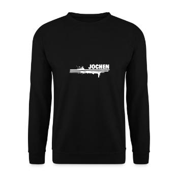 Gift for Jochen - Unisex Sweatshirt - black - Front - Alina (178cm) & Michal (187cm)