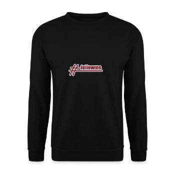 Style Hashtag followme Follow me - Unisex Sweatshirt - black - Front - Alina (178cm) & Michal (187cm)