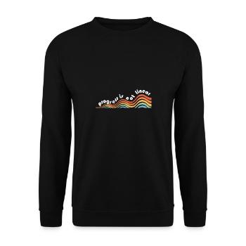 ABA Therapist Progress Is Not Linear Behavioral - Unisex Sweatshirt - black - Front - Alina (178cm) & Michal (187cm)