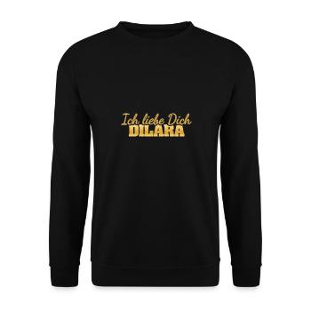 Liebe Dilara - Unisex Pullover - Schwarz - Vorne - Alina (178cm) & Michal (187cm)