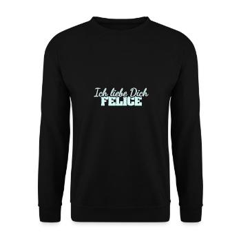 Felice als Liebe - Unisex Pullover - Schwarz - Vorne - Alina (178cm) & Michal (187cm)
