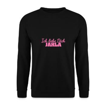Liebe Jarla - Unisex Pullover - Schwarz - Vorne - Alina (178cm) & Michal (187cm)