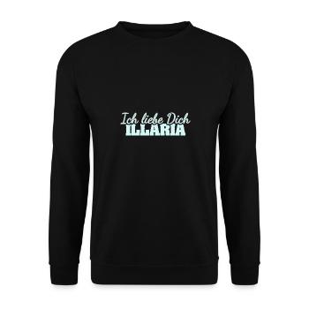 Liebe Illaria - Unisex Pullover - Schwarz - Vorne - Alina (178cm) & Michal (187cm)