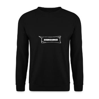 Geschenk für Eisenbahner - Unisex Pullover - Schwarz - Vorne - Alina (178cm) & Michal (187cm)