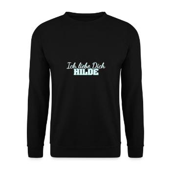 Hilde comme amour - Sweat-shirt Unisexe - noir - Devant - Alina (178cm) & Michal (187cm)