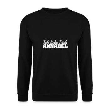 Liebe Annabel - Unisex Pullover - Schwarz - Vorne - Alina (178cm) & Michal (187cm)
