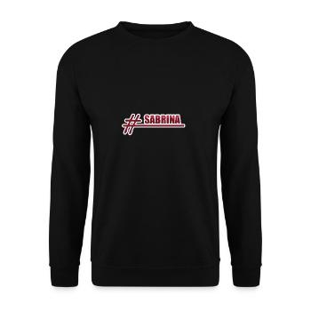 Geschenk für Sabrina - Unisex Pullover - Schwarz - Vorne - Alina (178cm) & Michal (187cm)