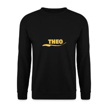 Cadeau pour theo - Sweat-shirt Unisexe - noir - Devant - Alina (178cm) & Michal (187cm)