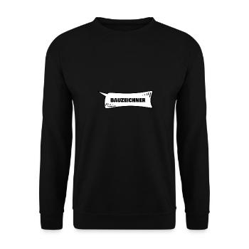 Sprechblase Bauzeichner - Unisex Pullover - Schwarz - Vorne - Alina (178cm) & Michal (187cm)