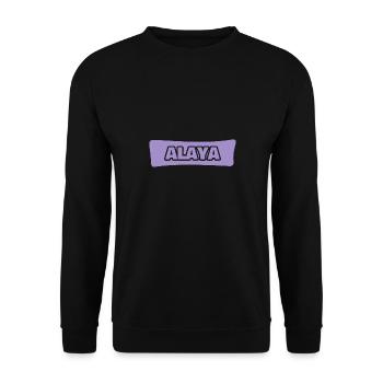 First name Alaya - Unisex Sweatshirt - black - Front - Alina (178cm) & Michal (187cm)