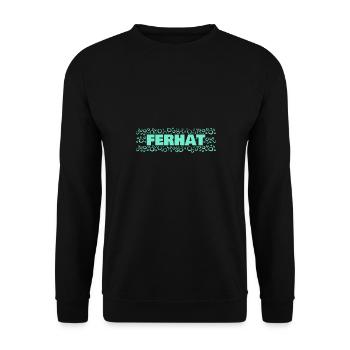 Geschenk für Ferhat - Unisex Pullover - Schwarz - Vorne - Alina (178cm) & Michal (187cm)