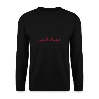 Geweih Jagd - Unisex Pullover - Schwarz - Vorne - Alina (178cm) & Michal (187cm)