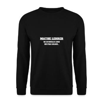 Mathe Mathelerer Spruch - Unisex Pullover - Schwarz - Vorne - Alina (178cm) & Michal (187cm)