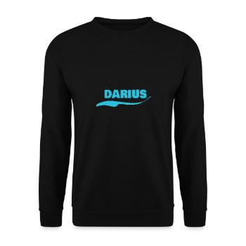 Name tag Darius - Unisex Sweatshirt - black - Front - Alina (178cm) & Michal (187cm)