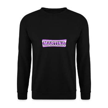 JGA Jungesellin Hochzeit Vorname Martina - Unisex Pullover - Schwarz - Vorne - Alina (178cm) & Michal (187cm)