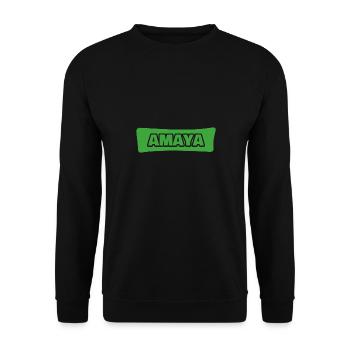Geburt Amaya - Unisex Pullover - Schwarz - Vorne - Alina (178cm) & Michal (187cm)