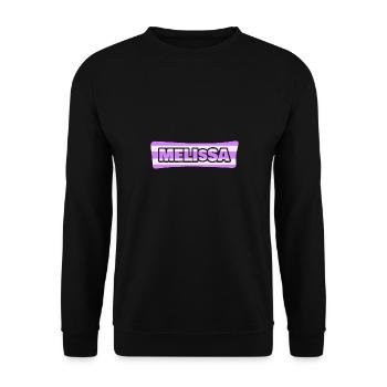 JGA für Melissa Hochzeit Jungesellin - Unisex Pullover - Schwarz - Vorne - Alina (178cm) & Michal (187cm)