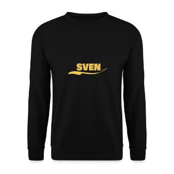 Vater Sven - Unisex Pullover - Schwarz - Vorne - Alina (178cm) & Michal (187cm)