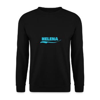 Namensschild Helena - Unisex Pullover - Schwarz - Vorne - Alina (178cm) & Michal (187cm)