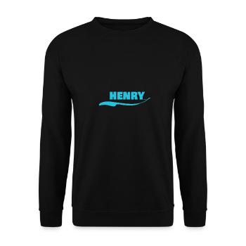 Gift for Henry - Unisex Sweatshirt - black - Front - Alina (178cm) & Michal (187cm)