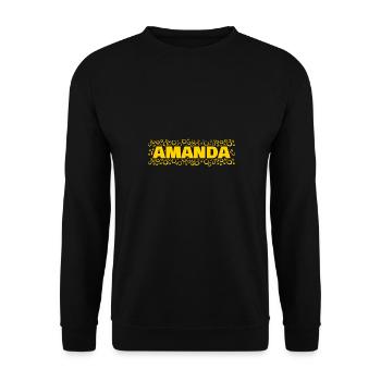 Cadeau pour Amanda - Sweat-shirt Unisexe - noir - Devant - Alina (178cm) & Michal (187cm)