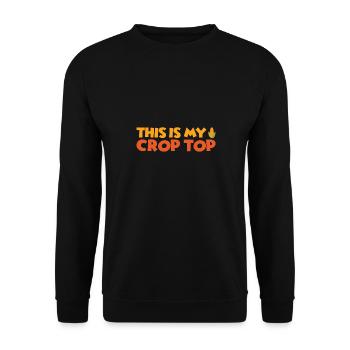 Citations agricoles drôles C’est mon agriculteur Crop Top - Sweat-shirt Unisexe - noir - Devant - Alina (178cm) & Michal (187cm)