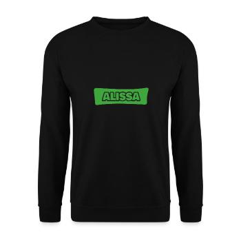 Alissa as birth - Unisex Sweatshirt - black - Front - Alina (178cm) & Michal (187cm)