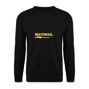 matthias matthias - Unisex Pullover - Schwarz - Vorne - Alina (178cm) & Michal (187cm)