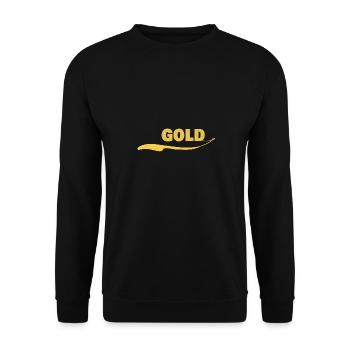 gold gold - Unisex Pullover - Schwarz - Vorne - Alina (178cm) & Michal (187cm)