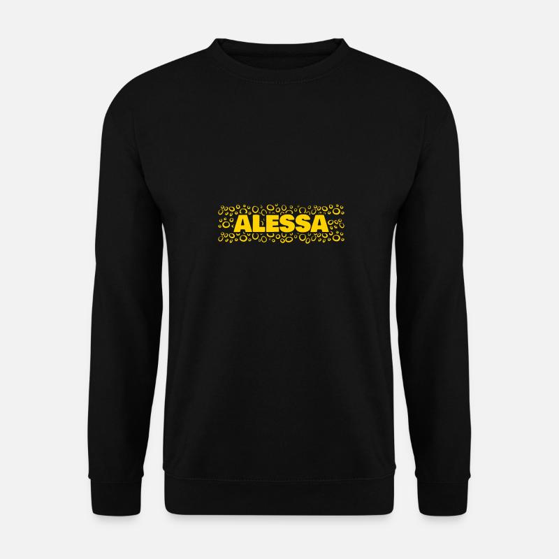 Vorname Alessa - Unisex Pullover - Schwarz