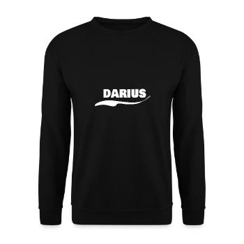 Prénom Darius - Sweat-shirt Unisexe - noir - Devant - Alina (178cm) & Michal (187cm)