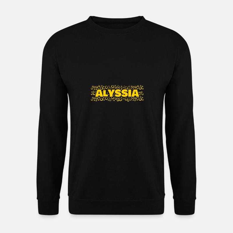 First name Alyssia - Unisex Sweatshirt - black