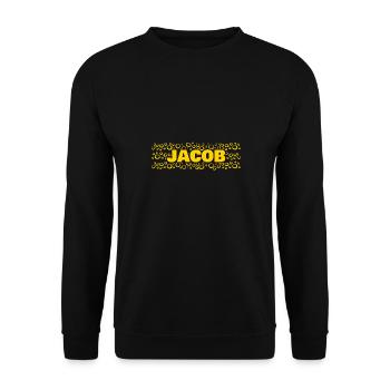 Jacob as a given name - Unisex Sweatshirt - black - Front - Alina (178cm) & Michal (187cm)