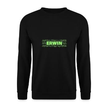Erwin - Unisex Pullover - Schwarz - Vorne - Alina (178cm) & Michal (187cm)