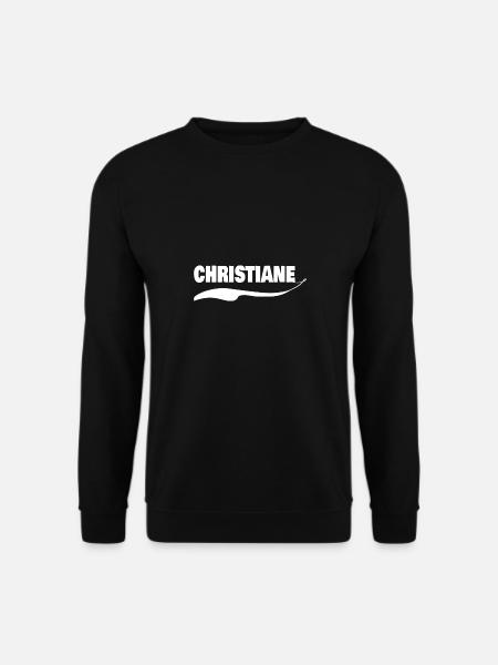 First name Chrisitiane - Unisex Sweatshirt - black