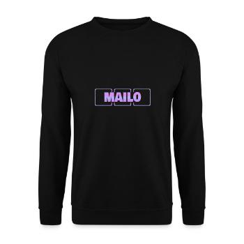 Schwangerschaft Mailo - Unisex Pullover - Schwarz - Vorne - Alina (178cm) & Michal (187cm)