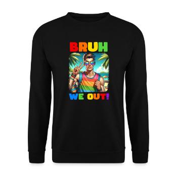 Pride Gay CSD Love LGBTQ Colors of the Rainbow - Unisex Sweatshirt - black - Front - Alina (178cm) & Michal (187cm)