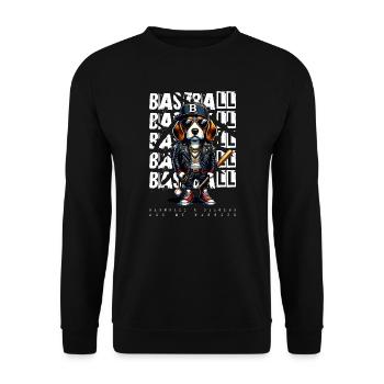 Fan of baseball, beagles and America - Unisex Sweatshirt - black - Front - Alina (178cm) & Michal (187cm)