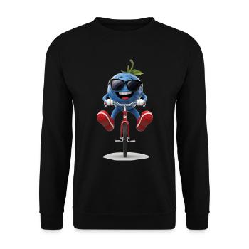 Blueberry Radfahren auf dem Fahrrad Geschenk - Unisex Pullover - Schwarz - Vorne - Alina (178cm) & Michal (187cm)