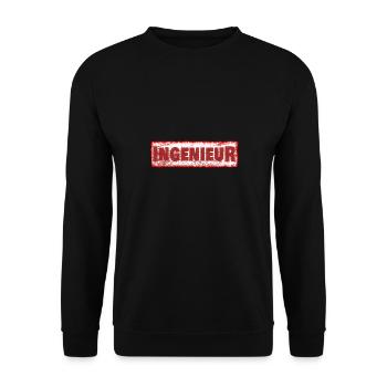 Ingenieur - Unisex Pullover - Schwarz - Vorne - Alina (178cm) & Michal (187cm)