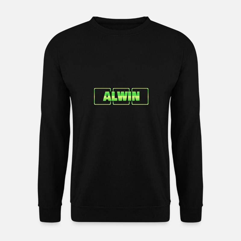 Taufe Taufgeschenk Geschenkidee Vorname Alwin - Unisex Pullover - Schwarz