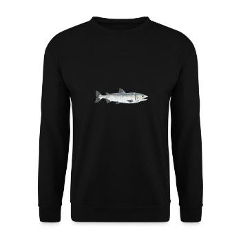 Pêche au saumon Pêcheur de saumon - Sweat-shirt Unisexe - noir - Devant - Alina (178cm) & Michal (187cm)