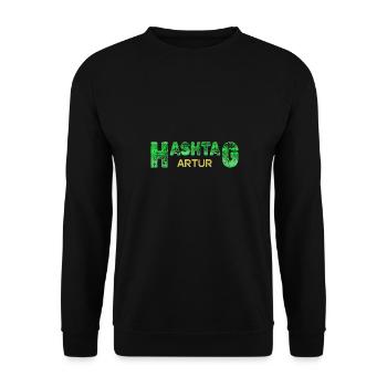 Vorname Artur - Unisex Pullover - Schwarz - Vorne - Alina (178cm) & Michal (187cm)