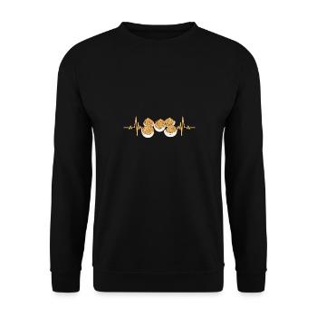 Stuffed Eggs Deviled Eggs - Unisex Sweatshirt - black - Front - Alina (178cm) & Michal (187cm)