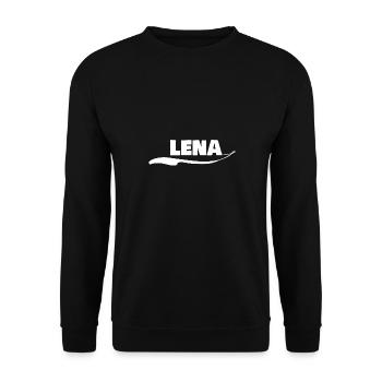 Prénom lena - Sweat-shirt Unisexe - noir - Devant - Alina (178cm) & Michal (187cm)