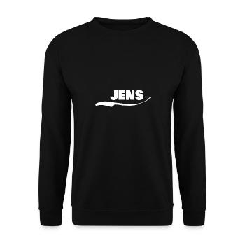 Jens as a first name - Unisex Sweatshirt - black - Front - Alina (178cm) & Michal (187cm)